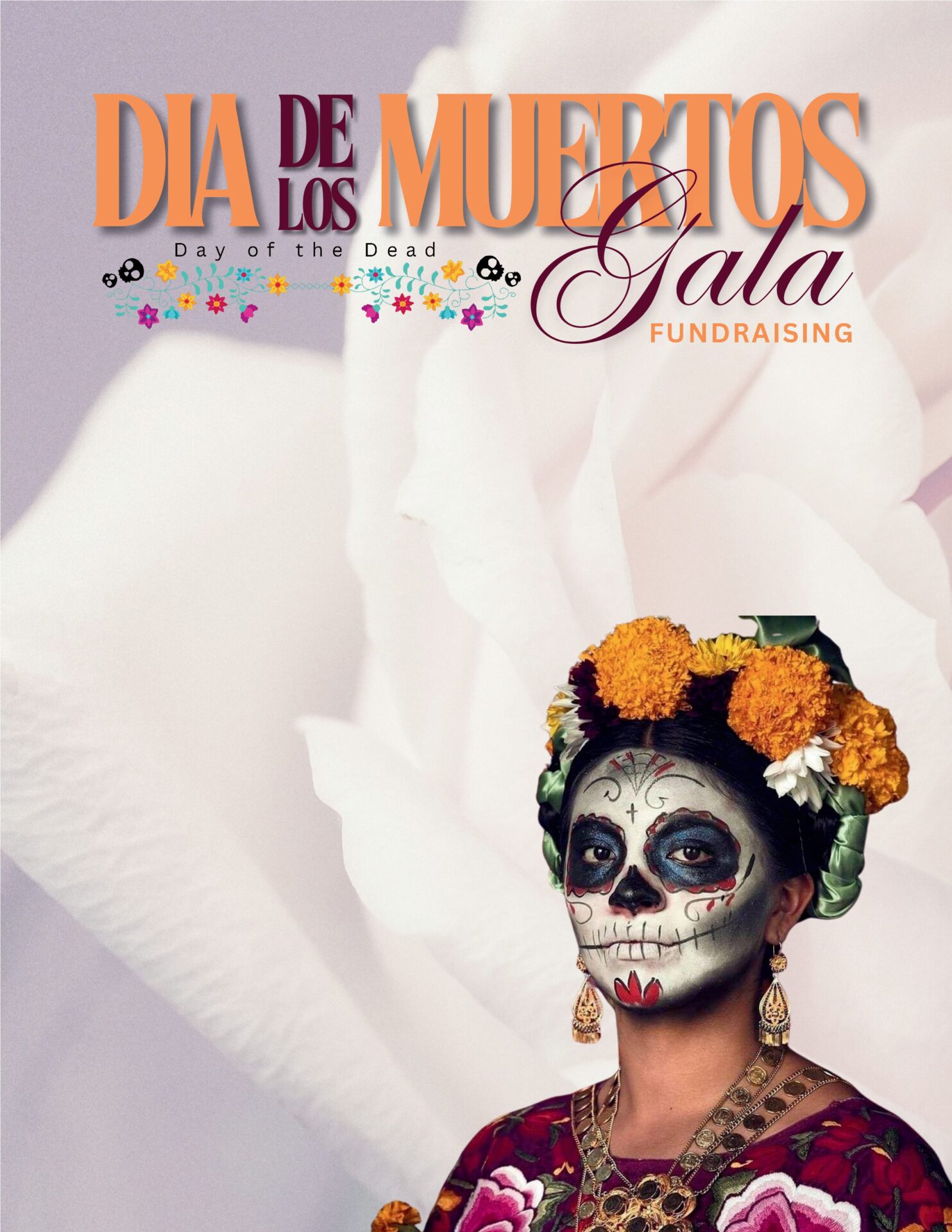 Image of dancer from the performance of Dia de los Muertos